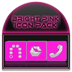 bright pink android application logo